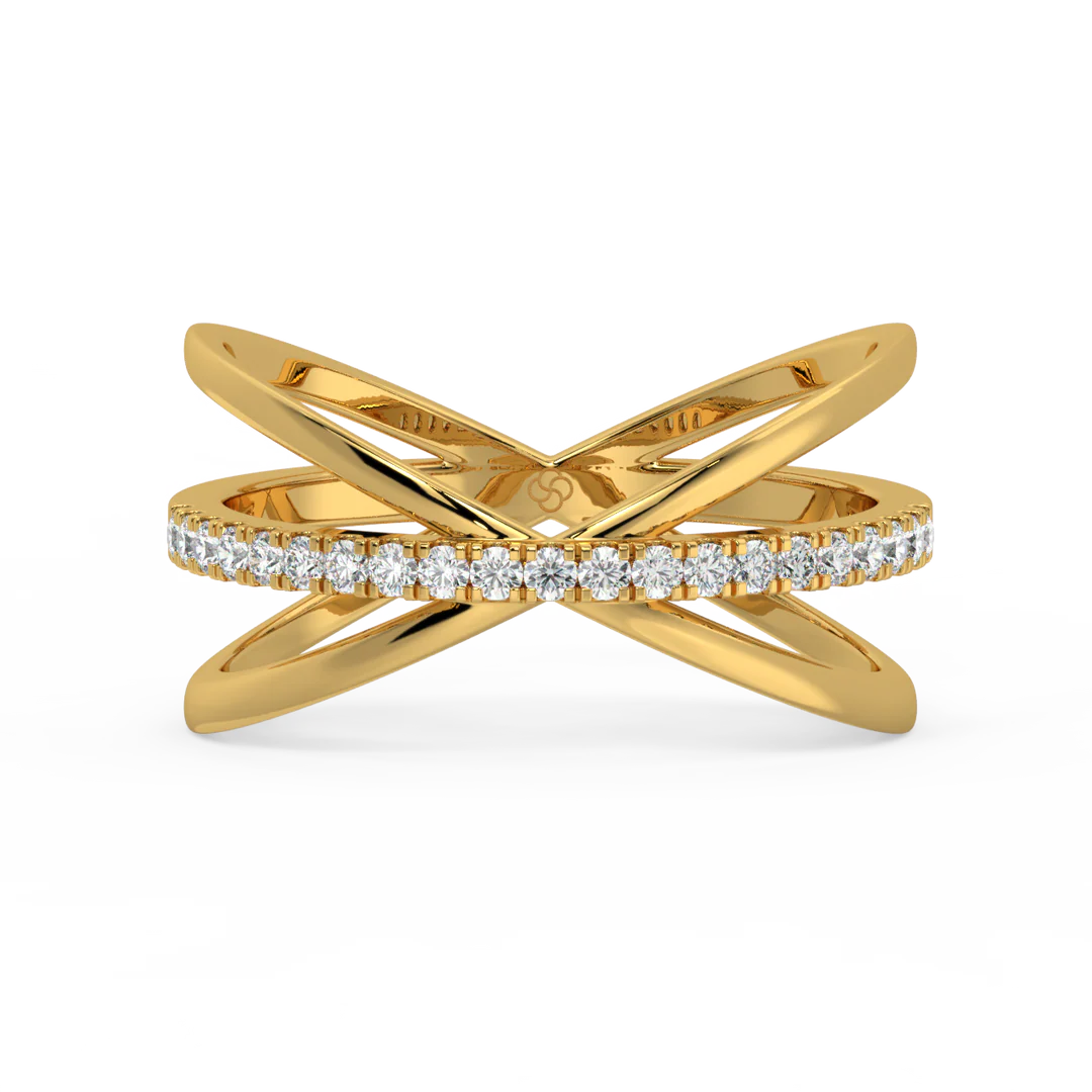 Criss-Cross Lab Grown Diamond Ring