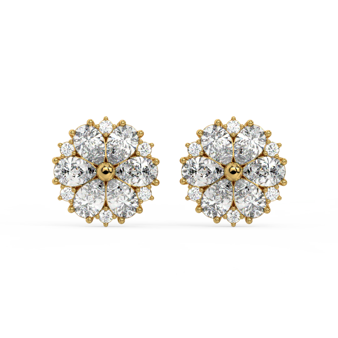 Floral Radiance Lab Grown Diamond Pendant Set