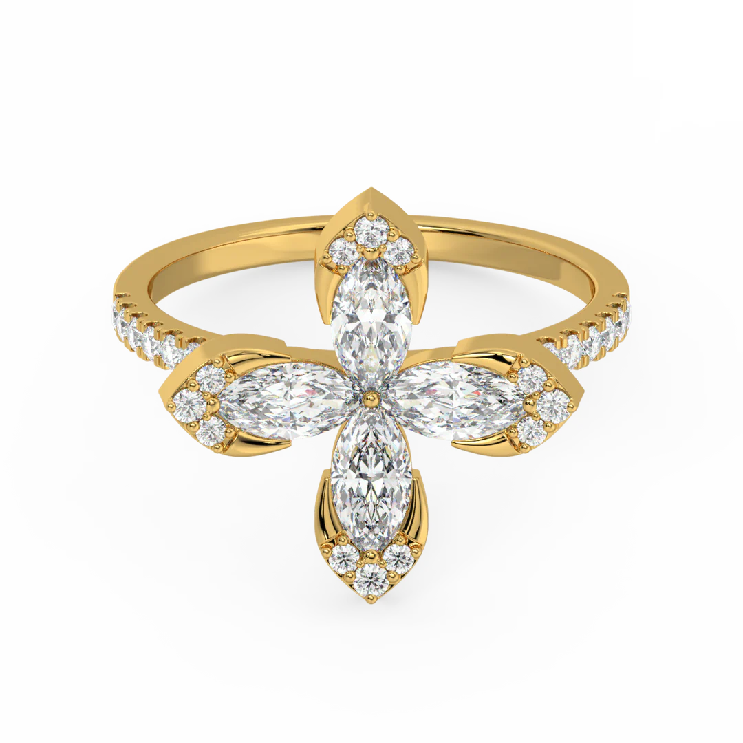 The 4- Lab Grown Diamond Petal Ring