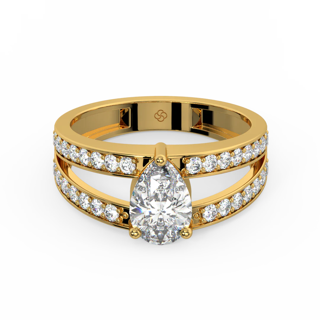 Bold & Double Radiant Lab Grown Diamond Ring