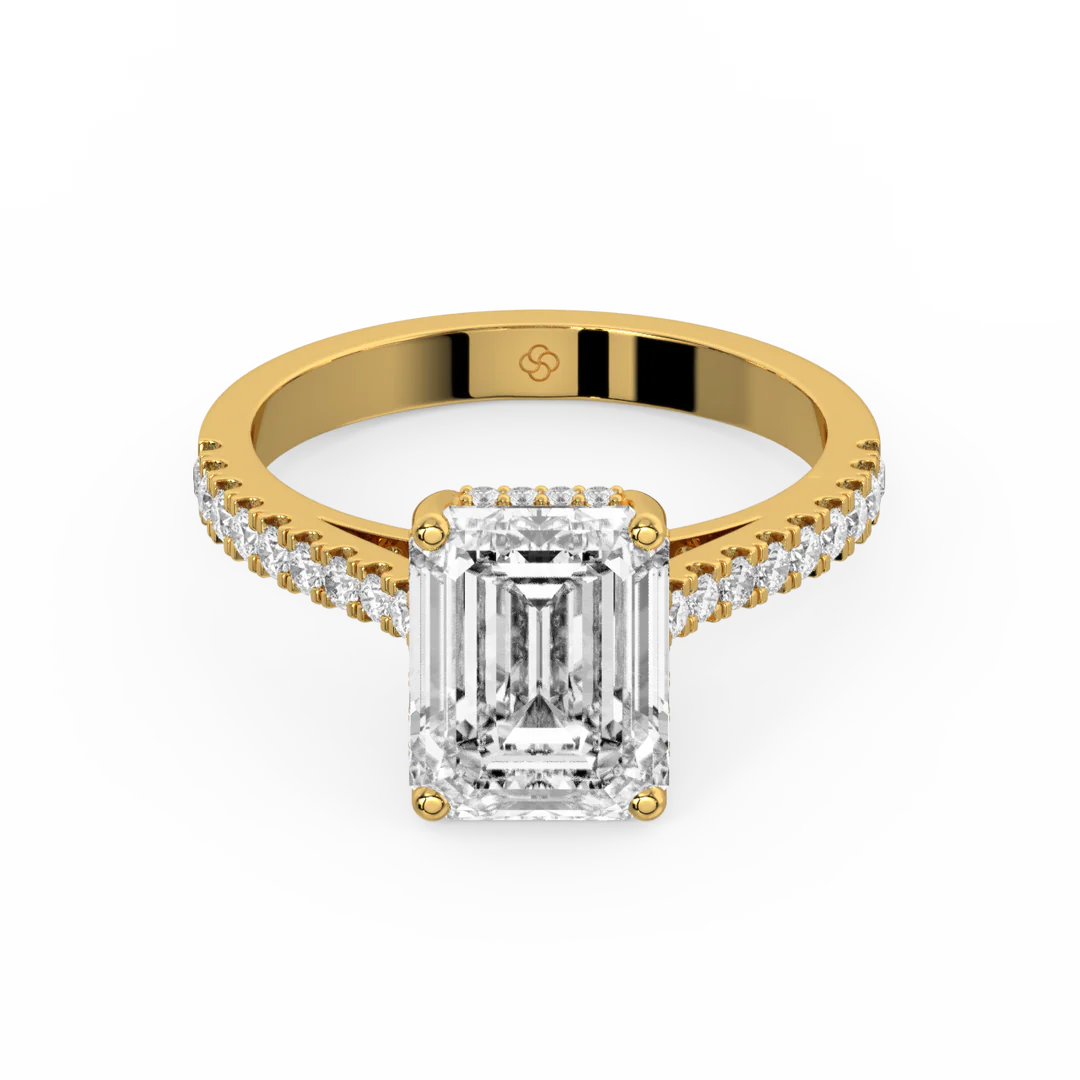Emerald-Cut Lab Grown Diamond Ring