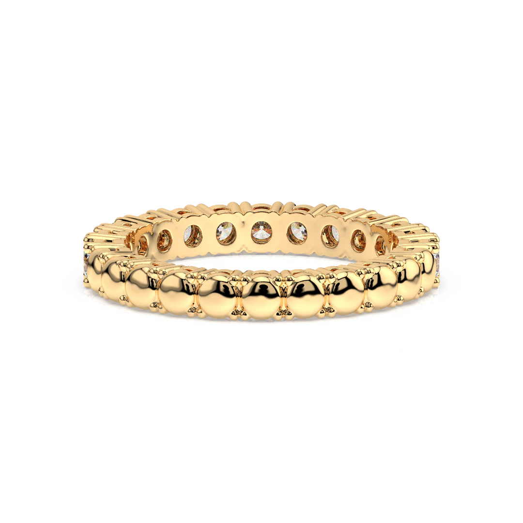Large Petite Brilliant Round Band Lab Grown Diamond Ring