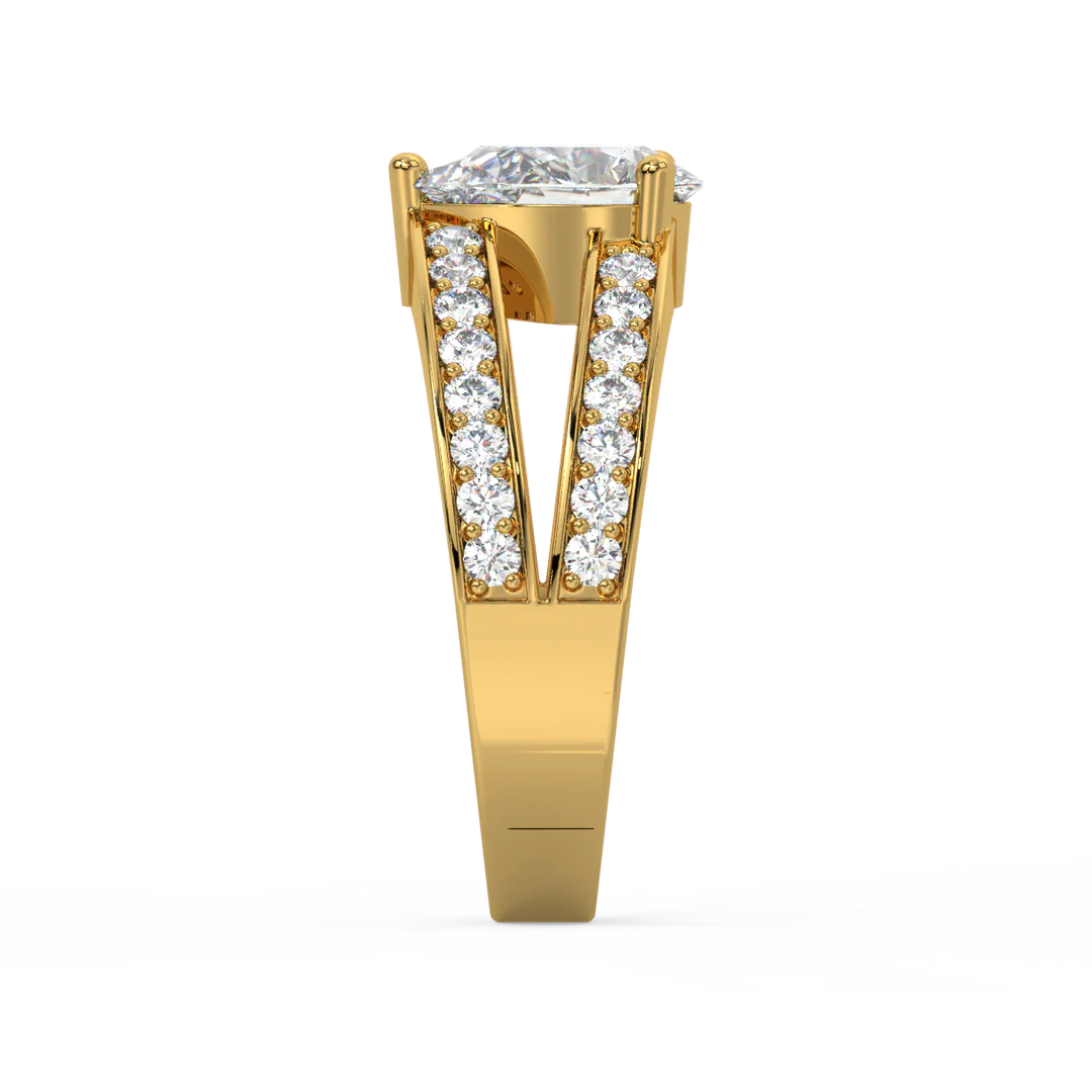 Bold & Double Radiant Lab Grown Diamond Ring