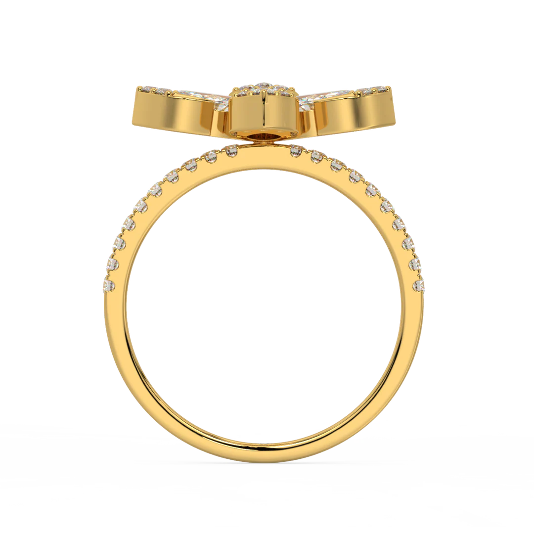The 4- Lab Grown Diamond Petal Ring