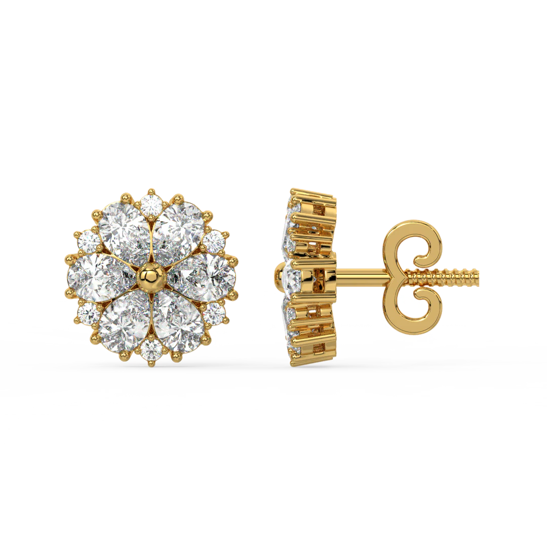 Floral Radiance Lab Grown Diamond Pendant Set