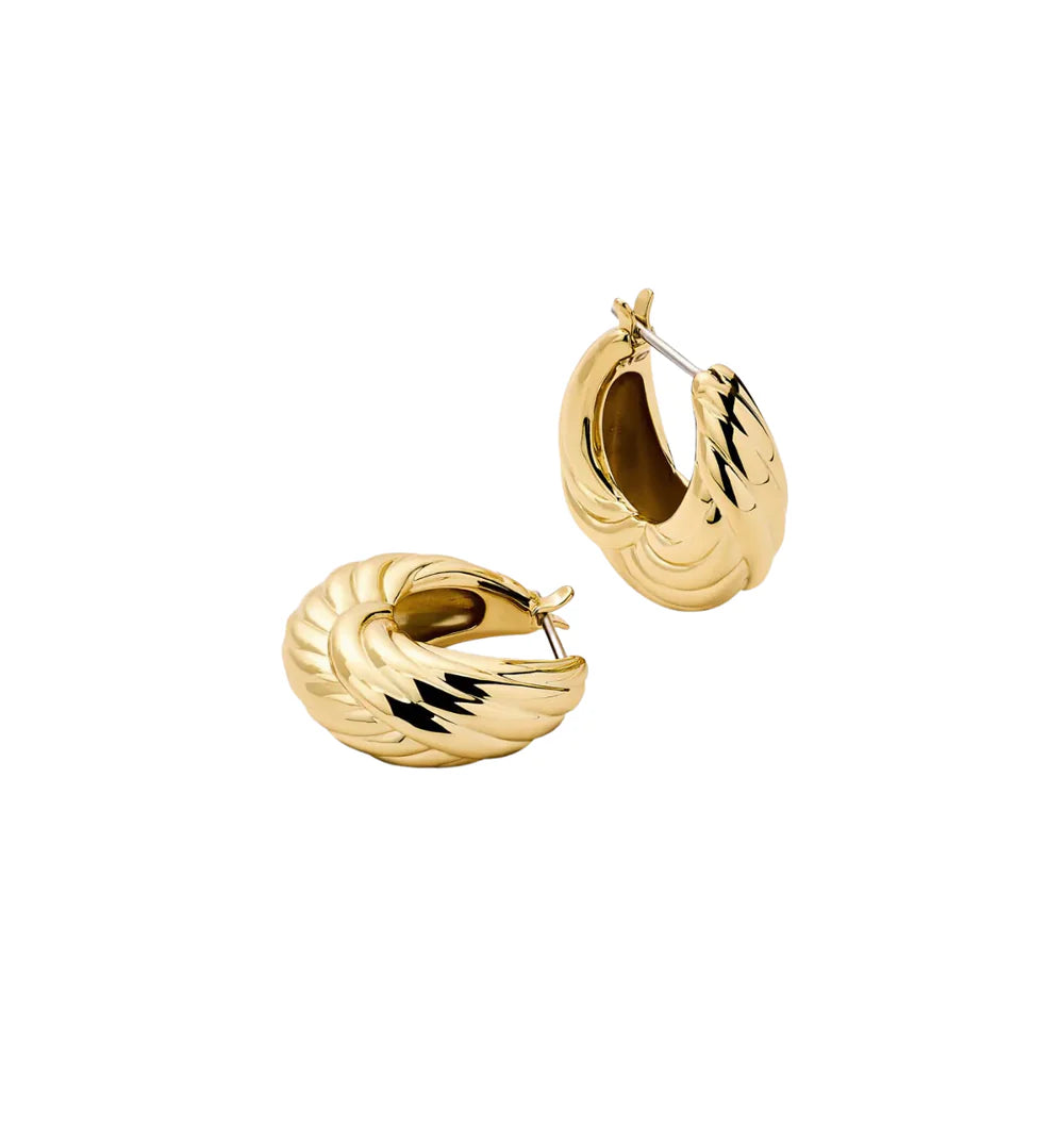 TWISTED   HOOP   EARRING