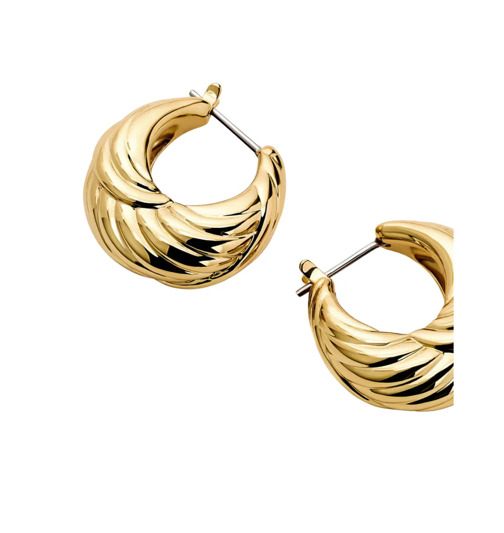 TWISTED   HOOP   EARRING